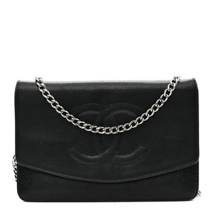 Chanel Caviar Timeless CC Wallet On Chain WOC Black 1 of 18