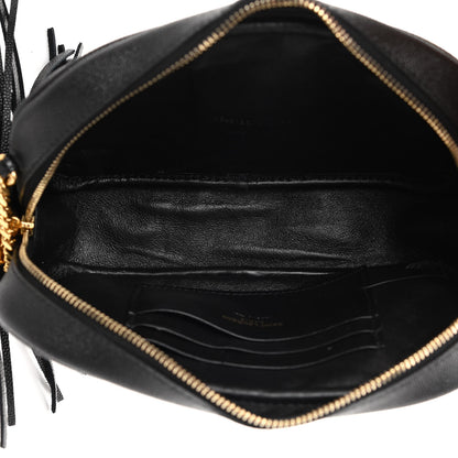 Saint Laurent Grain De Poudre Matelasse Monogram Mini Lou Camera Bag Black 5 of 9