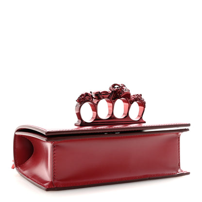 Alexander McQueen Calfskin Mini Jeweled Knuckle Satchel Red 4 of 9