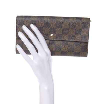 Louis Vuitton Damier Ebene Sarah Wallet 2 of 13