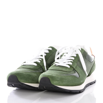 Louis Vuitton Calfskin Suede Abbesses Sneakers 6.5 Vert 2 of 9