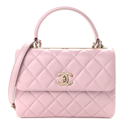 Chanel Lambskin Quilted Small Trendy CC Flap Dual Handle Bag Light Pink 1 of 9