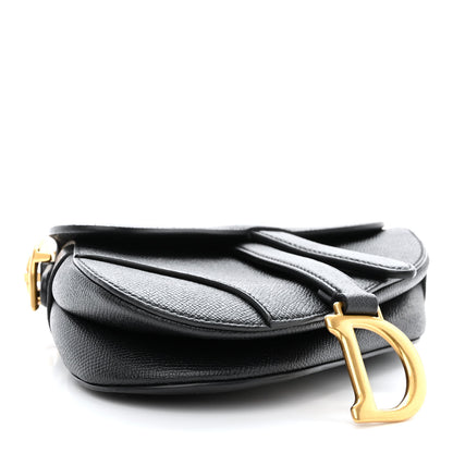 Christian Dior Grained Calfskin Mini Saddle Bag Black 4 of 11