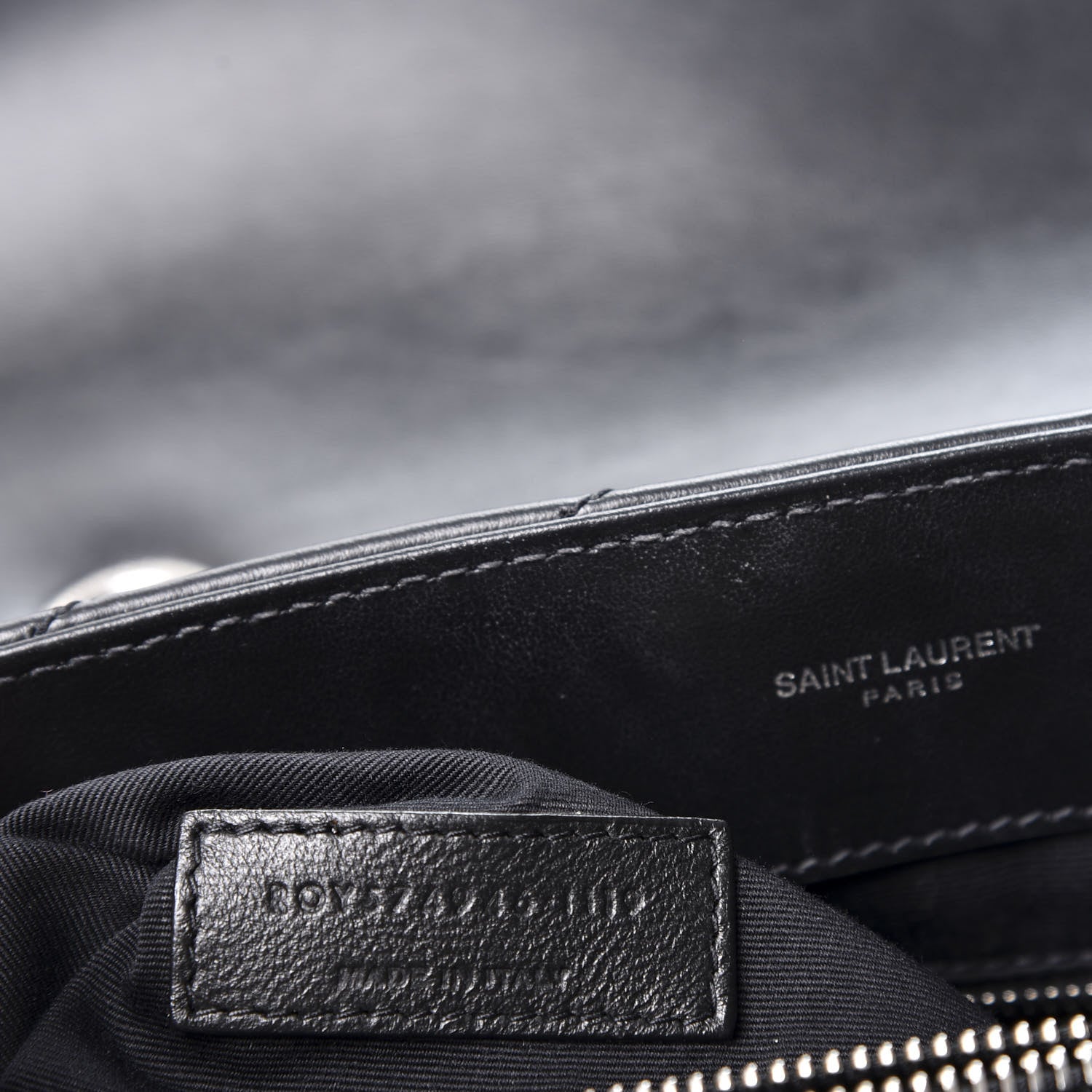 Saint Laurent Calfskin Y Quilted Monogram Medium Loulou Chain Satchel Black 10 of 11