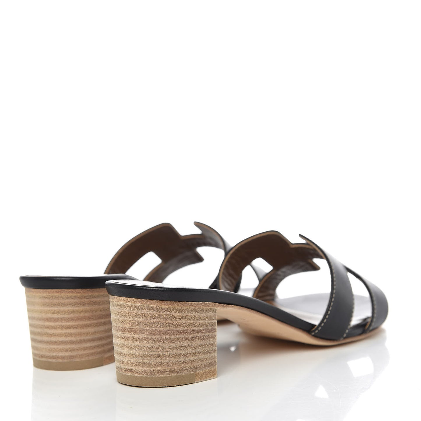 Calfskin Oasis Sandals 36 Black