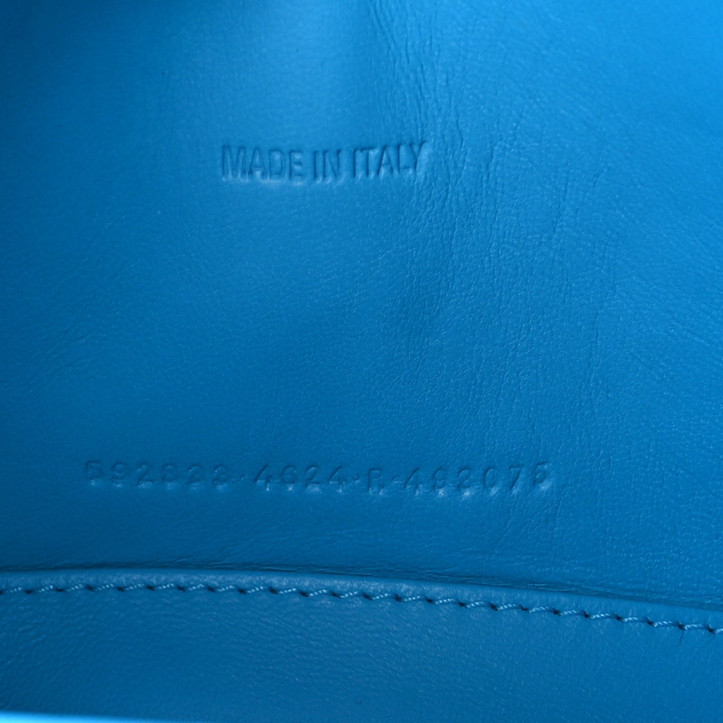 Shiny Calfskin Crocodile Embossed Hourglass Top Handle Bag XS Cyan