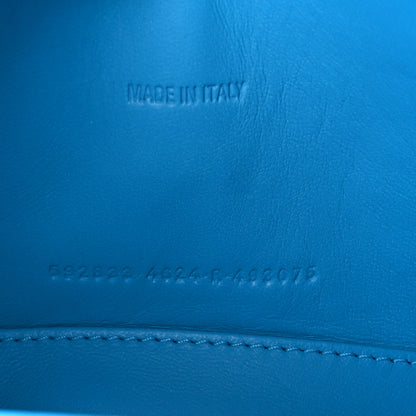 Balenciaga Shiny Calfskin Crocodile Embossed Hourglass Top Handle Bag XS Cyan 7 of 11