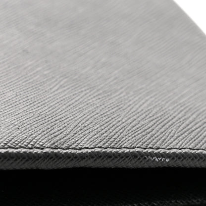 Prada Saffiano Metal Oro Chain Wallet Black 11 of 11