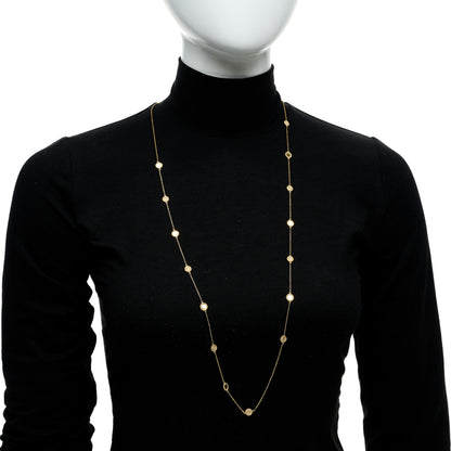 Roberto Coin 18K Yellow Gold Diamond New Barocco Station Necklace 2 of 7