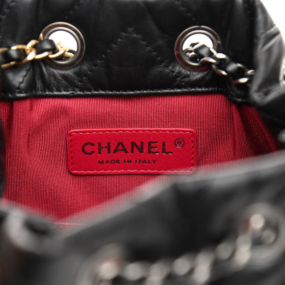 Chanel Aged Calfskin Chevron Quilted Small Gabrielle Backpack Black 5 of 11