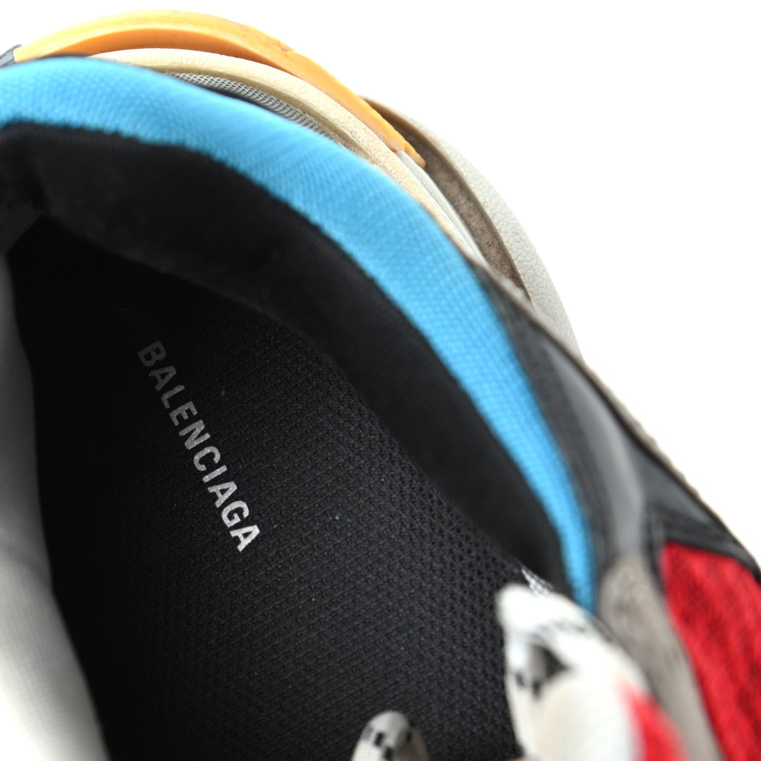 Balenciaga Fabric Mesh Half & Half Colorways Mens Triple S Sneakers 43 Grey Blue Rouge Jaune Black 8 of 10