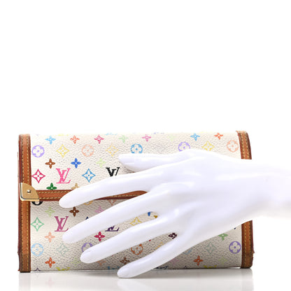 Louis Vuitton Monogram Multicolor Porte Tresor International Wallet White 2 of 10