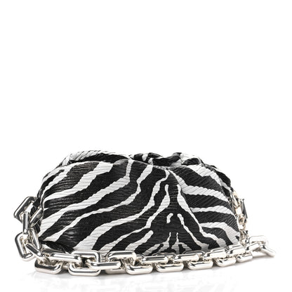 Bottega Veneta Nappa Zebra Print The Pouch Chain White Black 3 of 9