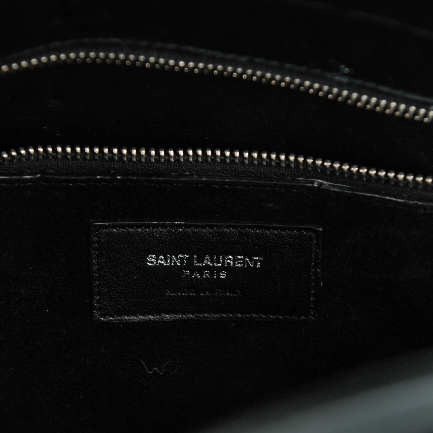 Calfskin Crocodile Embossed Small Sac de Jour Black