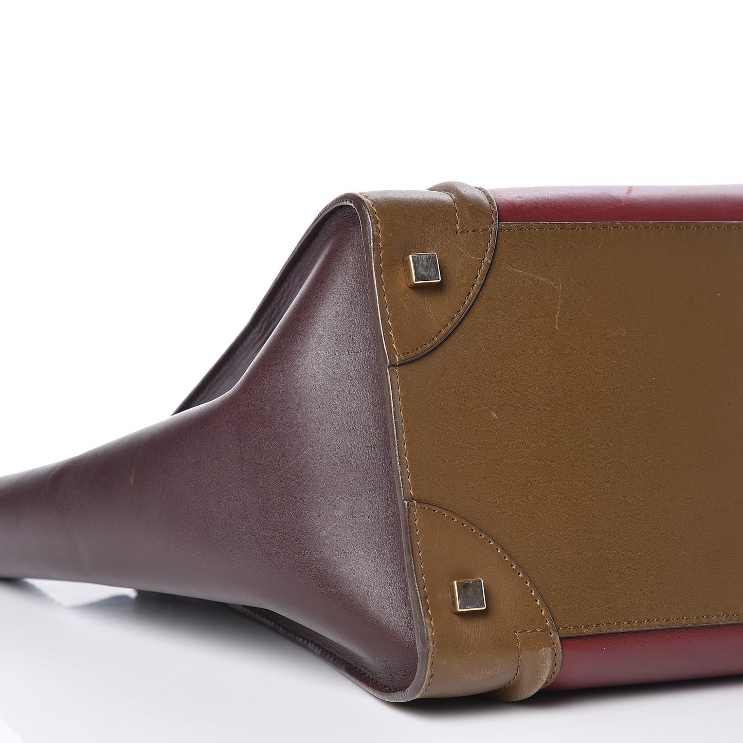 Smooth Calfskin Mini Tri-Color Luggage Rust