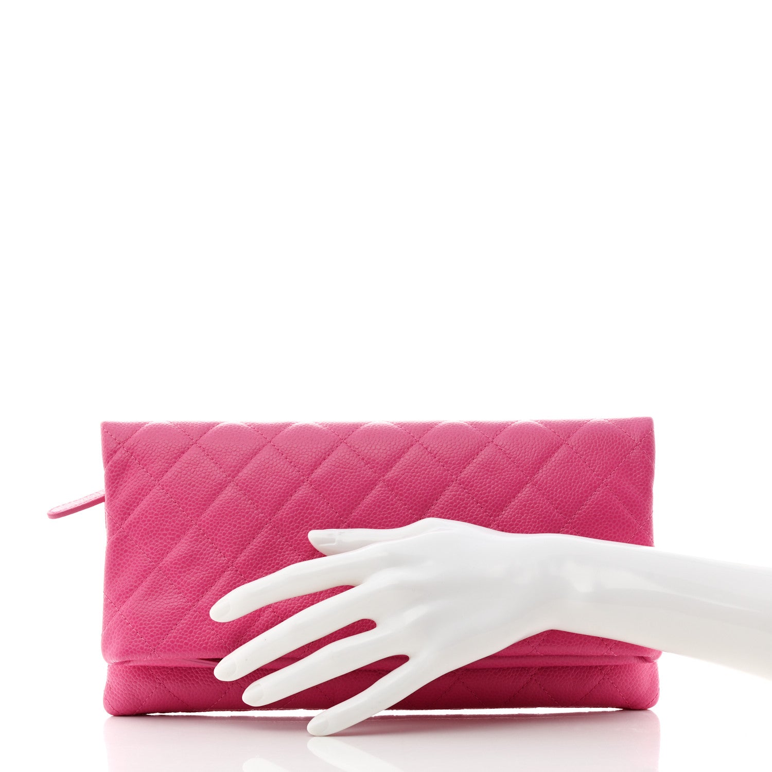 Chanel Caviar Quilted CC Beauty Clutch Pink 2 of 9