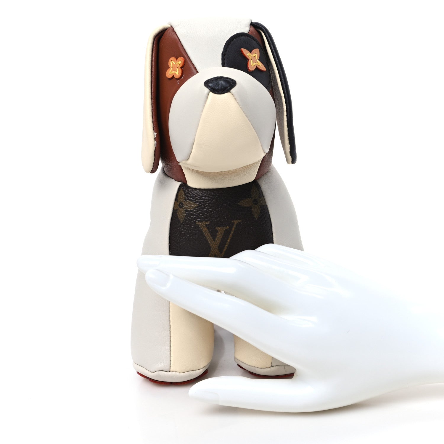 Louis Vuitton Calfskin Monogram Doudou Oscar Dog Beige 2 of 9