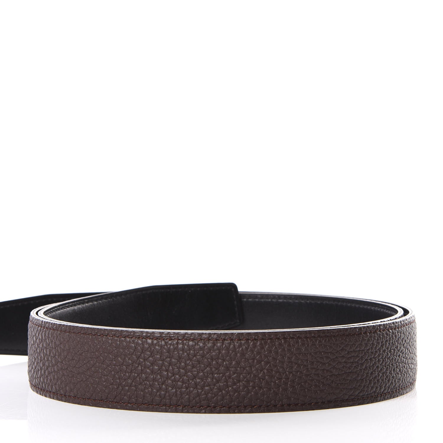 Hermes Swift Togo 32mm Belt Strap 95 Black Chocolate 3 of 6