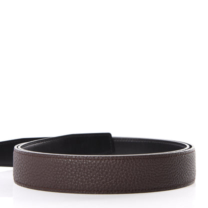 Hermes Swift Togo 32mm Belt Strap 95 Black Chocolate 3 of 6