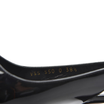 Valentino Garavani Patent Ringstud Slingback 38.5 Black 10 of 11