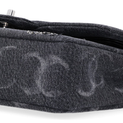 Chanel Denim Crystal Sequin CC Medium Double Flap Black 10 of 10