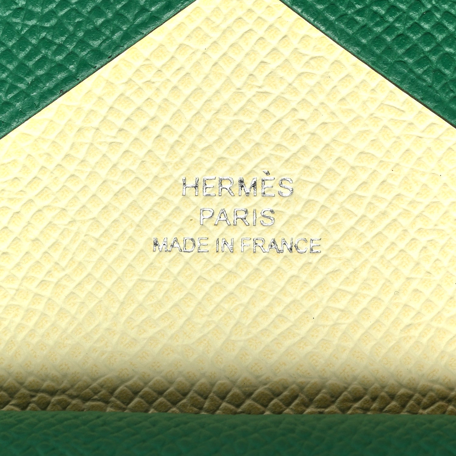Hermes Epsom Verso Calvi Duo Card Case Vert Vertigo Jaune Milton 5 of 7