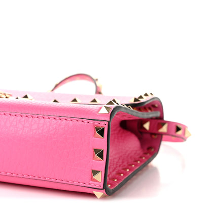 Valentino Garavani Pebbled Calfskin Medium Rockstud Flip Lock Crossbody Bag Feminine Pink 9 of 9