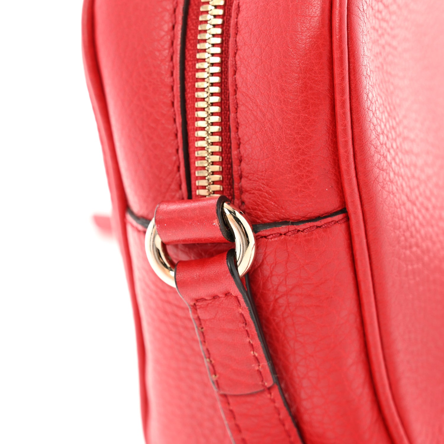 Gucci Pebbled Calfskin Small Soho Disco Bag Tabasco Red 15 of 15