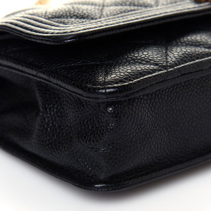 Chanel Caviar Quilted Boy Wallet On Chain WOC Black 8 of 13