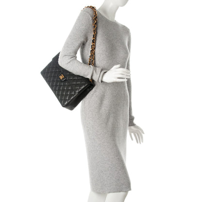Chanel Caviar Quilted Jumbo Single Flap Black 3 of 9