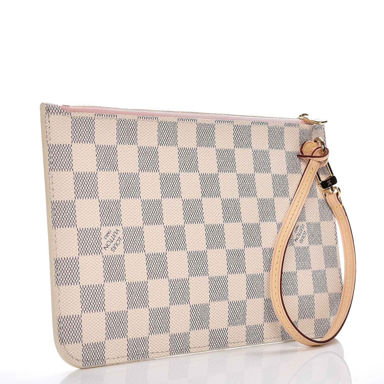 Louis Vuitton Damier Azur Neverfull MM GM Pochette Rose Ballerine 3 of 7