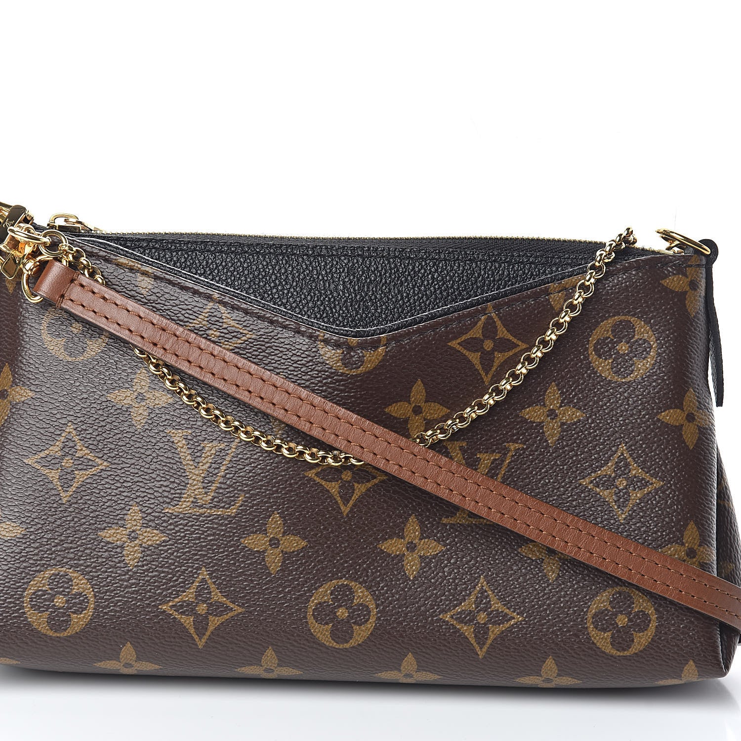Louis Vuitton Monogram Pallas Clutch Black 7 of 10