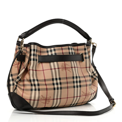 Burberry Haymarket Check Medium Willenmore Hobo Chocolate 3 of 17