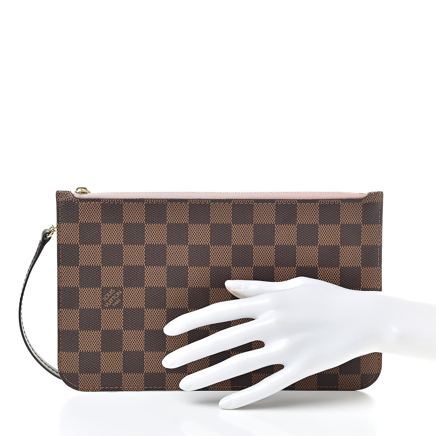 Louis Vuitton Damier Ebene Neverfull MM GM Pochette Rose Ballerine 2 of 9