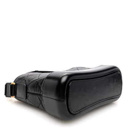 Chanel Aged Calfskin Quilted Small Gabrielle Hobo Black 4 of 11