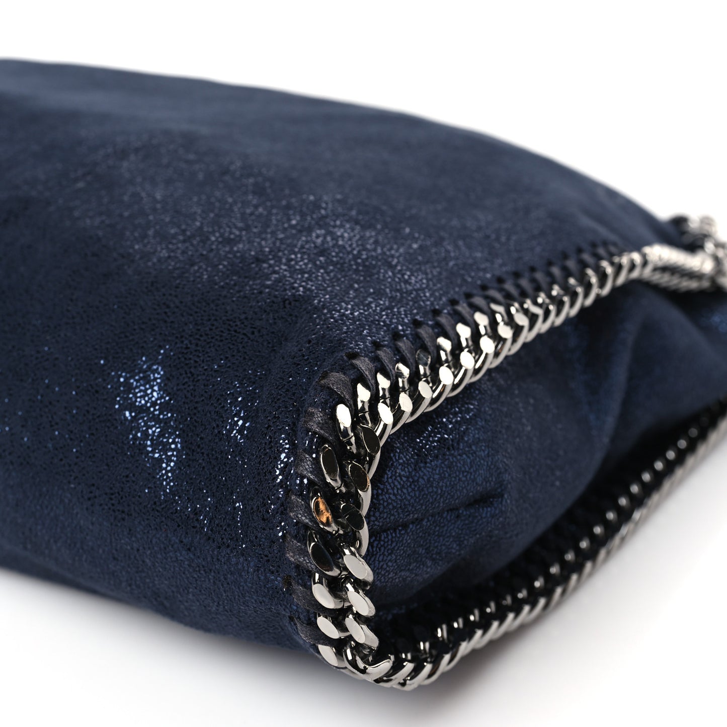 Shaggy Deer Falabella Fold Over Tote Navy