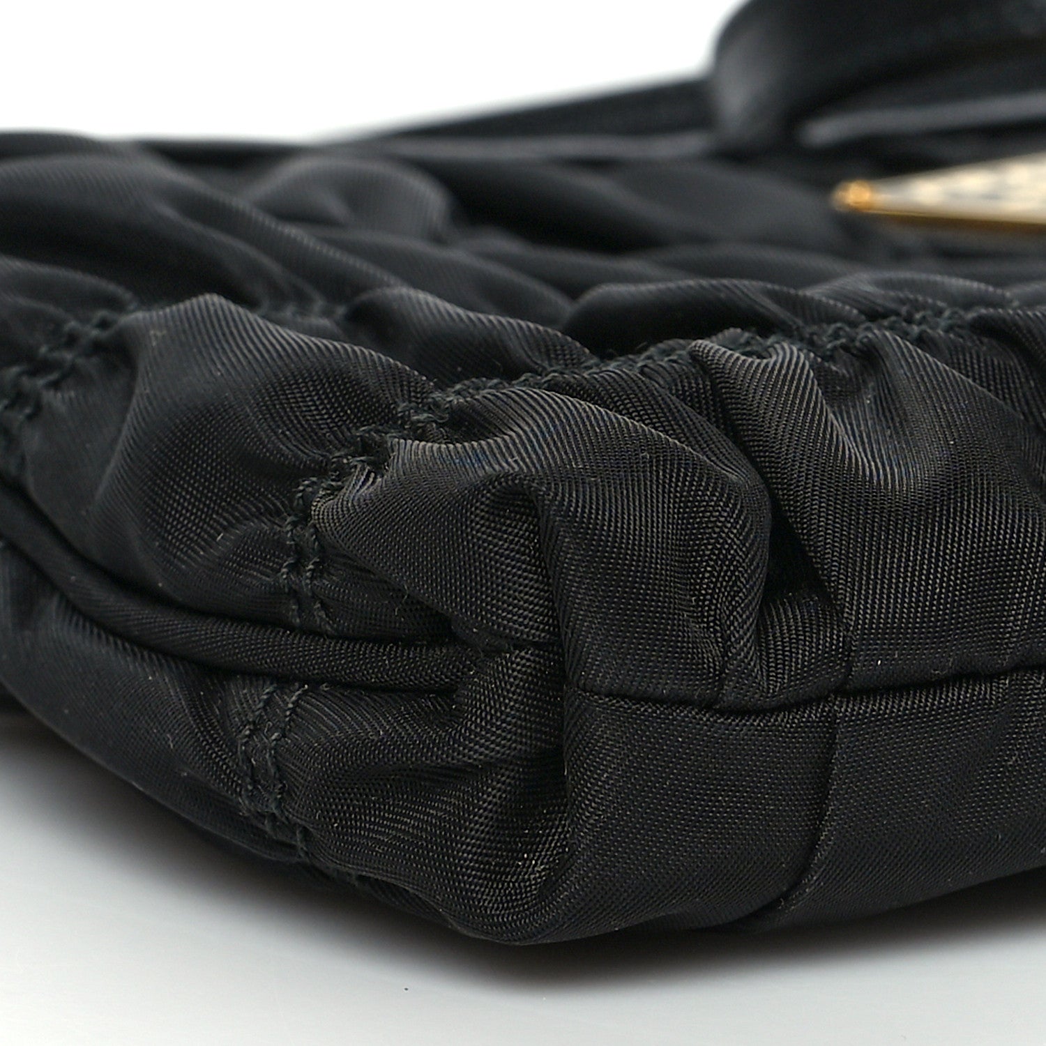 Prada Tessuto Nylon Gaufre Shoulder Bag Black 7 of 8
