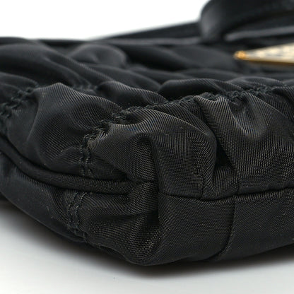 Prada Tessuto Nylon Gaufre Shoulder Bag Black 7 of 8