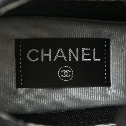 Chanel Fabric Suede CC Sneakers 40 Black Dark Grey 7 of 12