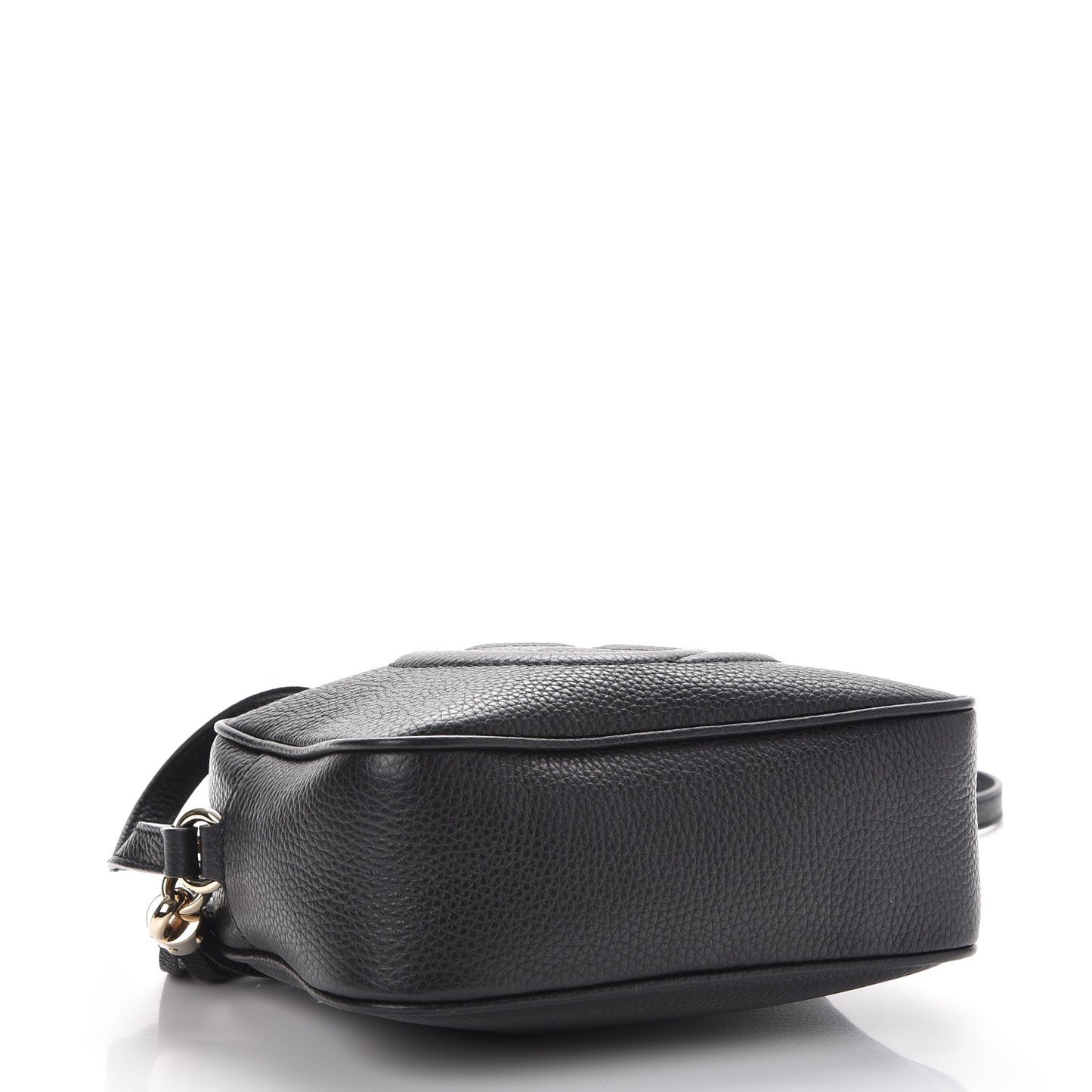 Pebbled Calfskin Small Soho Disco Bag Black