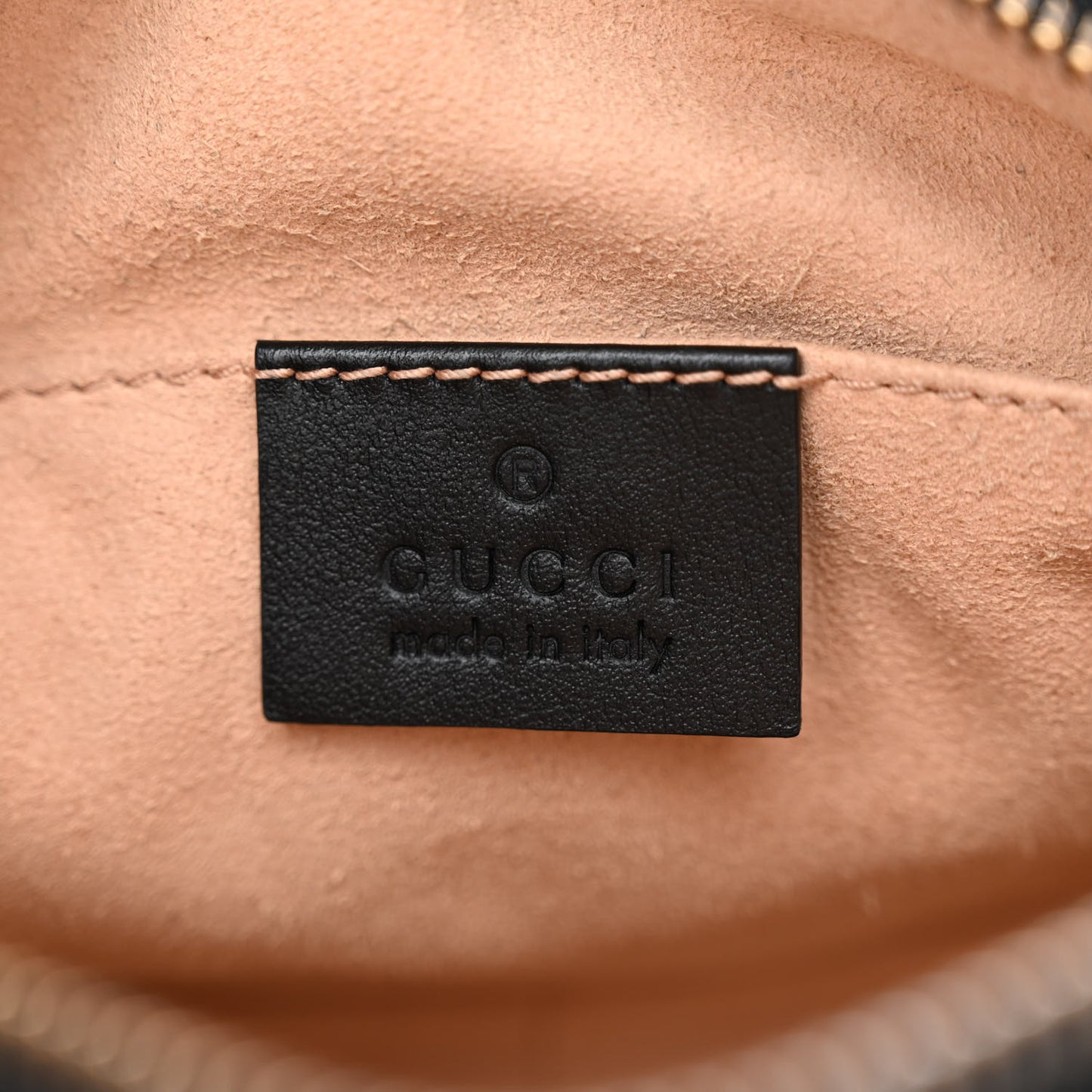 Calfskin Matelasse Mini GG Marmont Chain Shoulder Bag Black