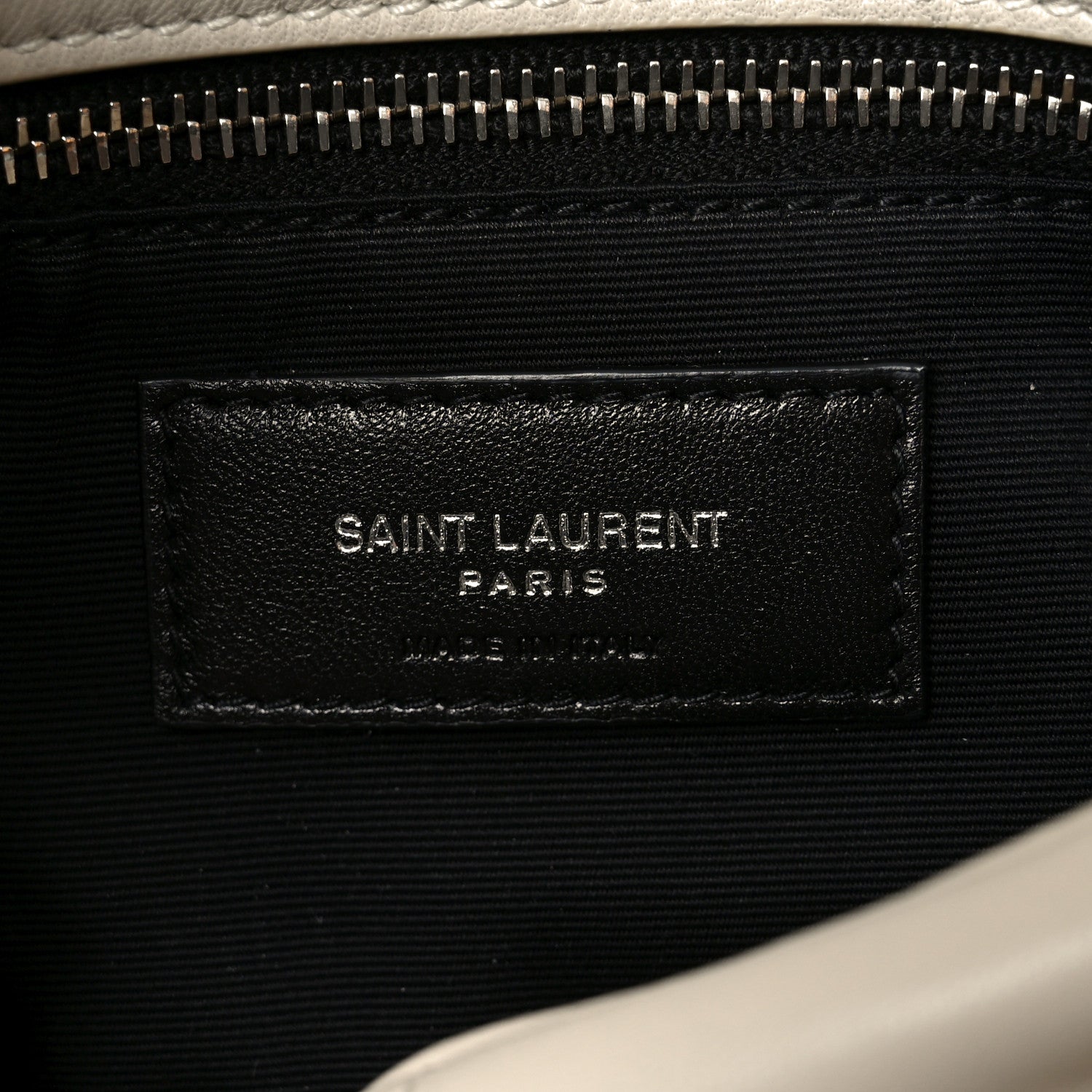 Saint Laurent Lambskin Quilted Small Loulou Puffer Monogram Chain Satchel Blanc Vintage 6 of 10