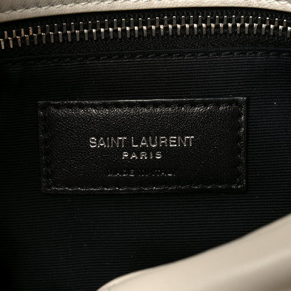 Saint Laurent Lambskin Quilted Small Loulou Puffer Monogram Chain Satchel Blanc Vintage 6 of 10