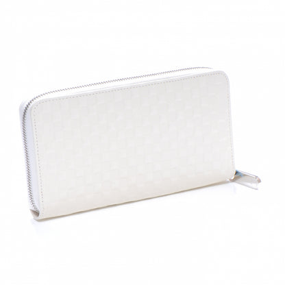 Louis Vuitton Shiny Calfskin Damier Facette Zippy Wallet Creme 4 of 8