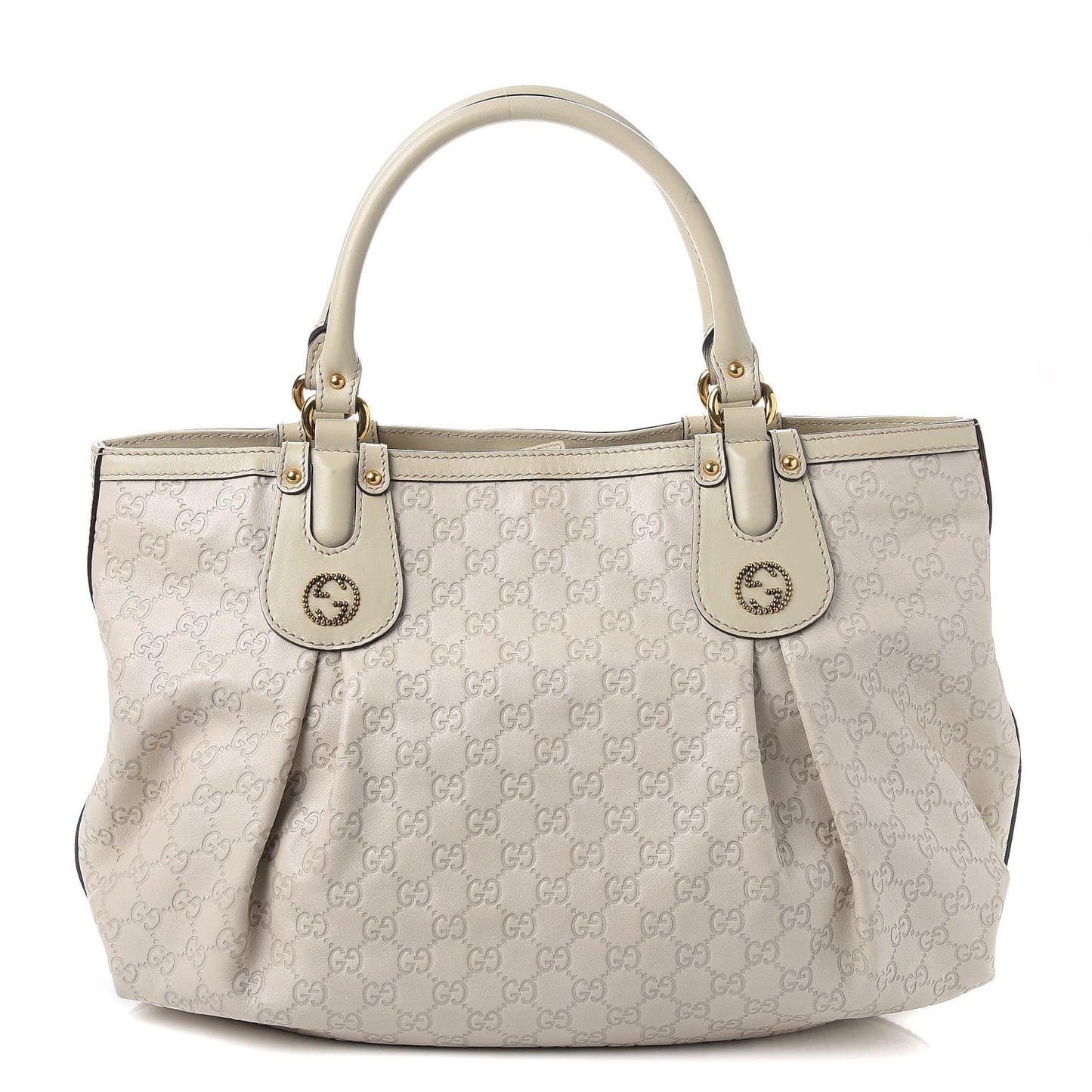 Guccissima Studded Large Scarlett Tote Off White