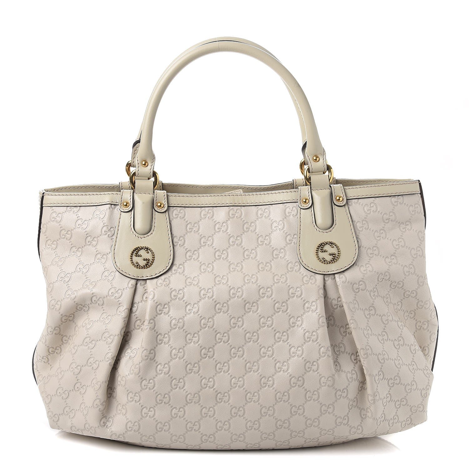 Gucci Guccissima Studded Large Scarlett Tote Off White 1 of 8