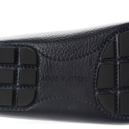 Louis Vuitton Calfskin Mens Monte Carlo Car Shoe Moccasin Loafers 9 Navy 7 of 10