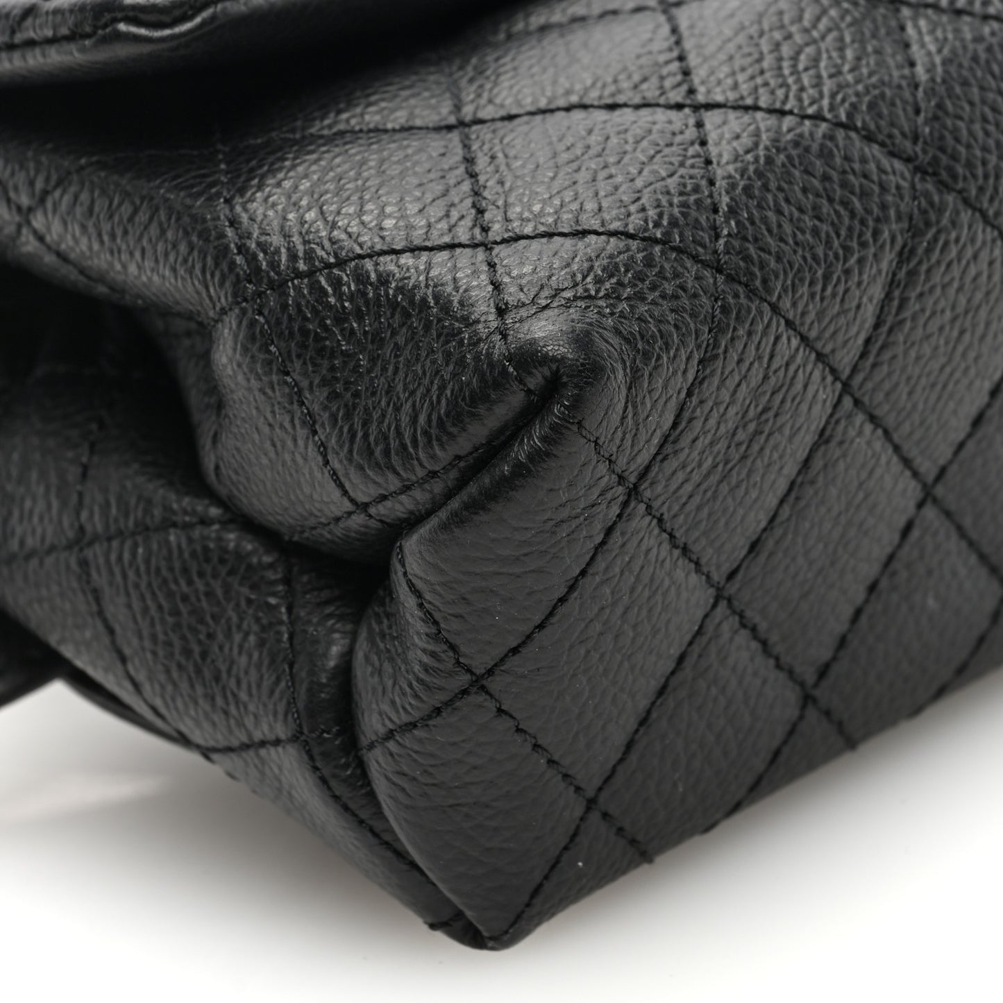 Grained Calfskin Quilted 2.55 Reissue Flap Belt Bag Clutch Black