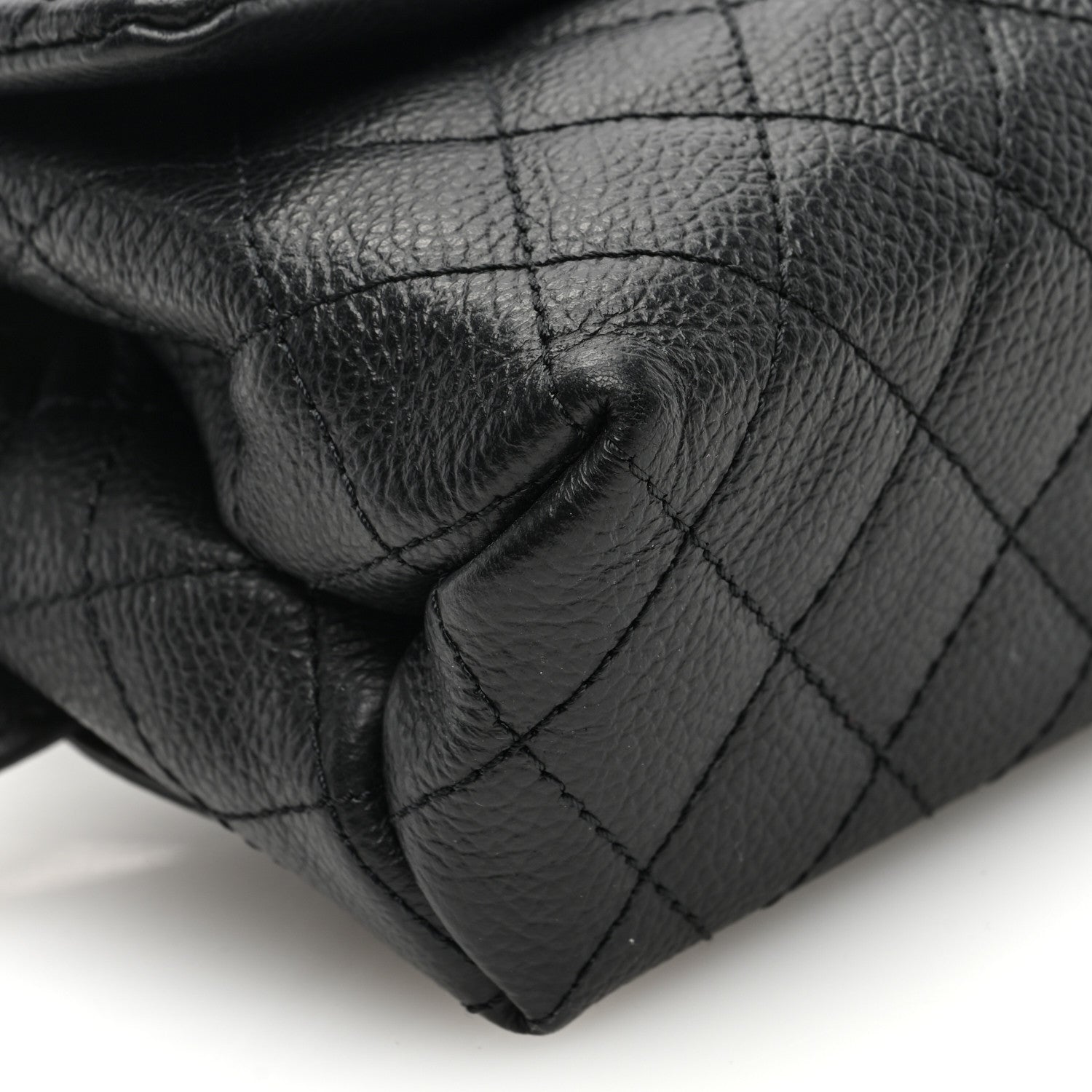 Chanel Grained Calfskin Quilted 2.55 Reissue Flap Belt Bag Clutch Black 9 of 10