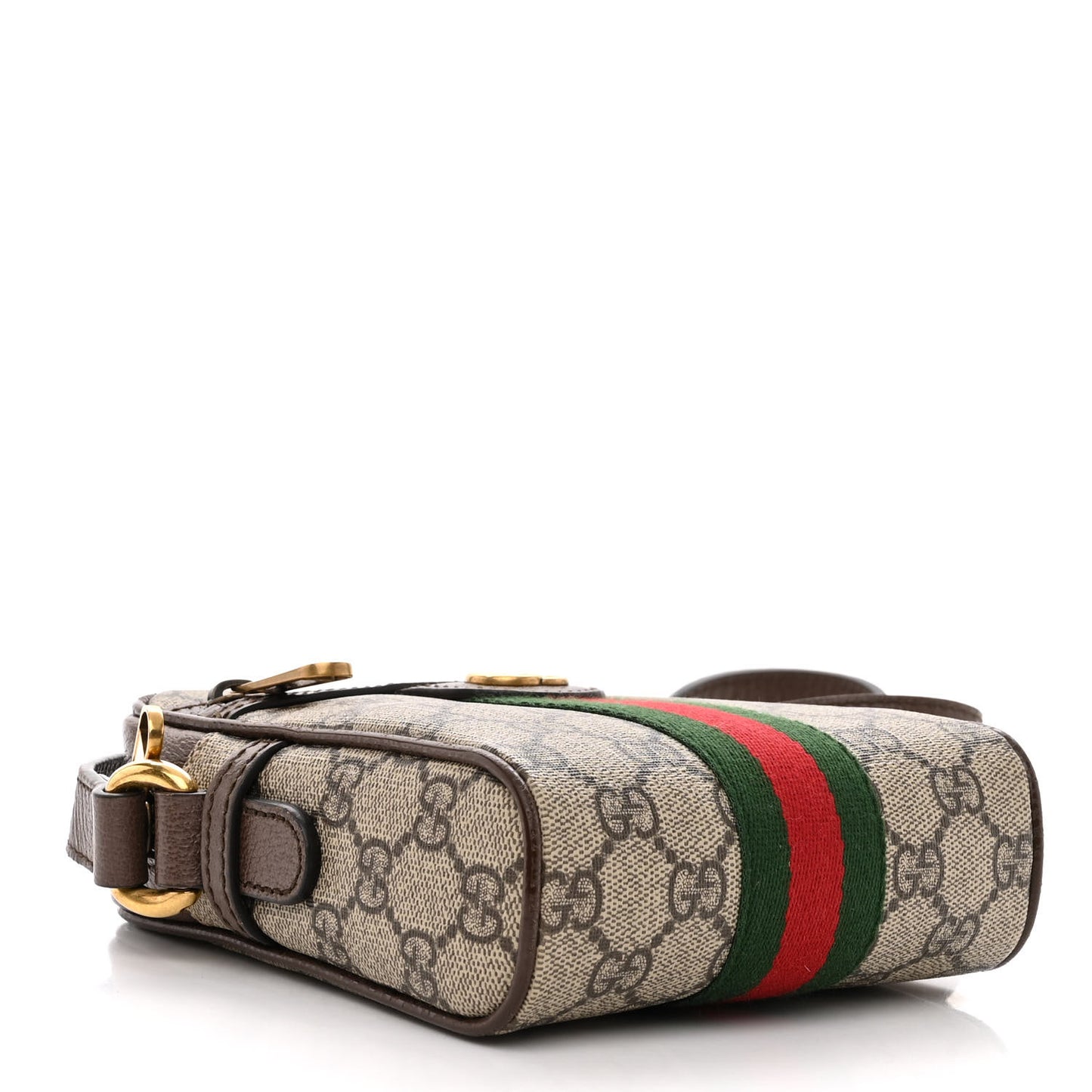 GG Supreme Monogram Web Mini Ophidia Messenger Brown